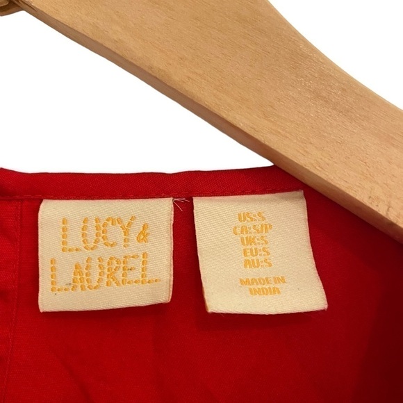LUCY & LAUREL bohemian red dress - size s - Picture 4 of 7